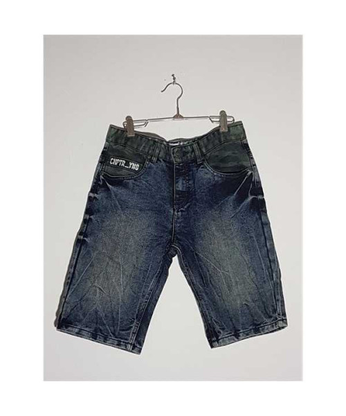 Pantaloni de blugi trei sferturi model decolorat Chapter Young