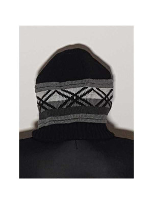 Caciula tricotata pentru copii model cu imprimeu geometric