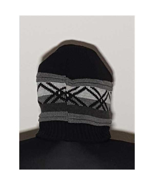 Caciula tricotata pentru copii model cu imprimeu geometric