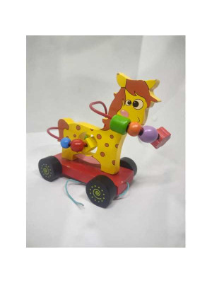 Jucarie din lemn motrica de tras Calut 2