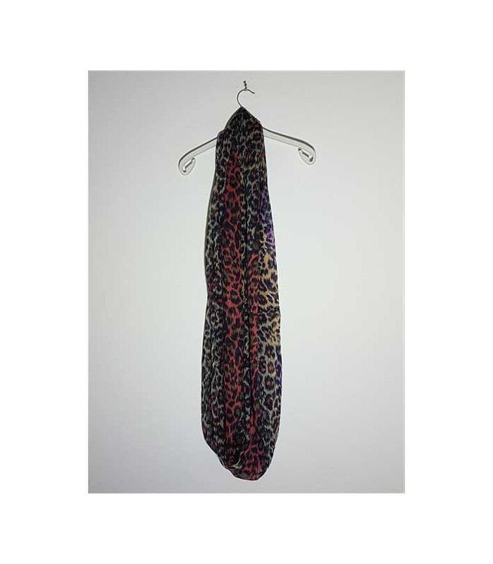 Esarfa dama cu imprimeu multicolor model circular