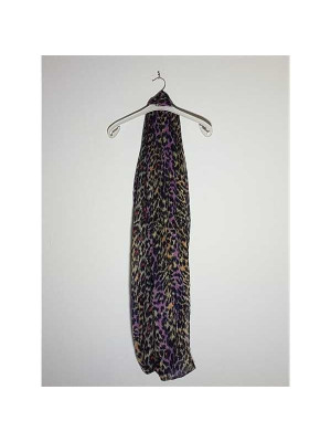 Esarfa dama cu imprimeu multicolor model circular 2