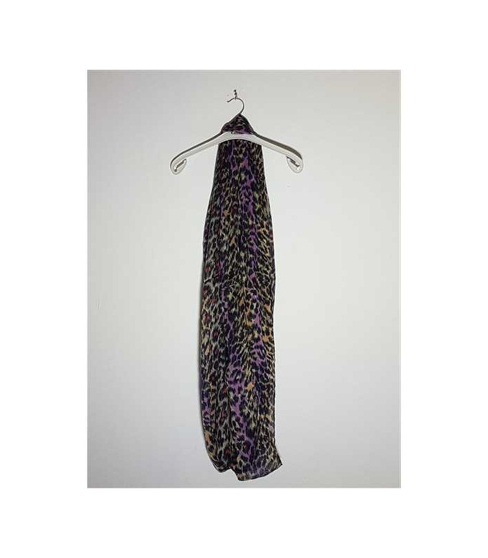 Esarfa dama cu imprimeu multicolor model circular