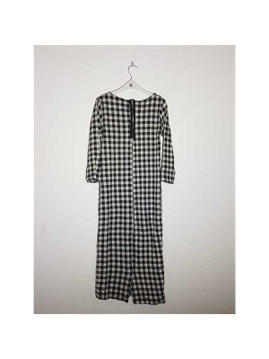 Rochita dama cu maneci trei sferturi model in carouri Stradivarius 2