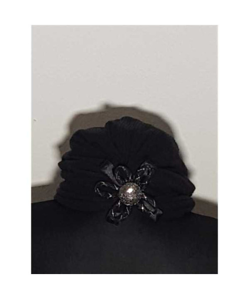 Turban dama accesorizat cu o floare Antonia