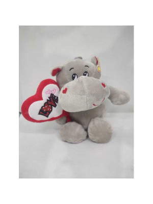 Hipopotam de plus cu inimioara 25 cm