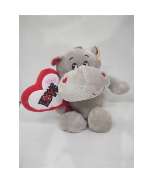 Hipopotam de plus cu inimioara 25 cm