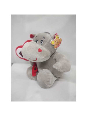 Hipopotam de plus cu inimioara 25 cm 2