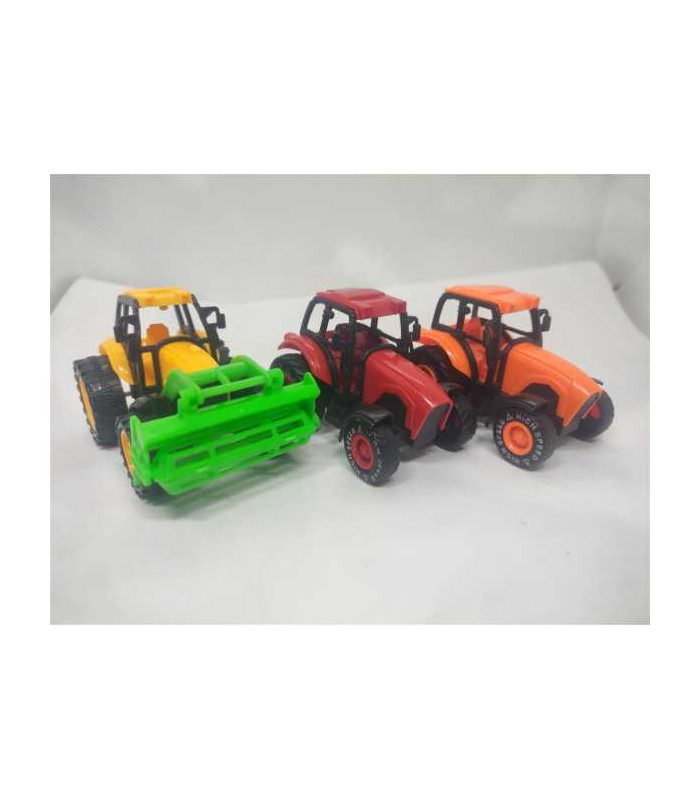 Set 3 tractorase din plastic pentru copii