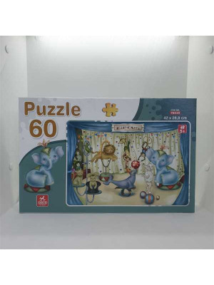 Puzzle Animale la circ 60 piese