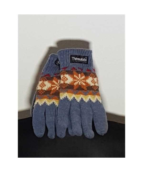 Manusi tricotate cu model geometric multicolor Thinsulate