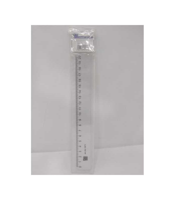 Rigla din plastic transparent 20 cm