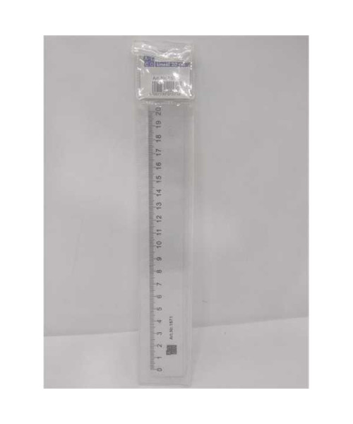 Rigla din plastic transparent 20 cm