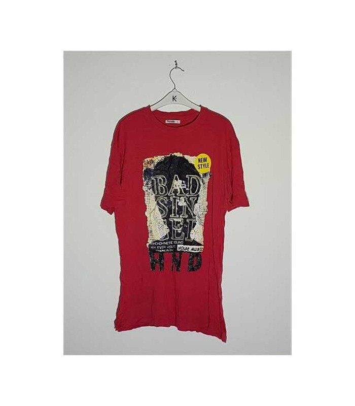 Tricou dama cu imprimeu grafic pe piept HENDO