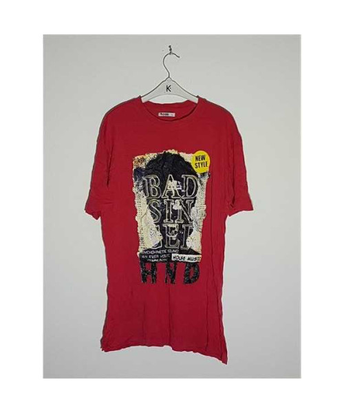 Tricou dama cu imprimeu grafic pe piept HENDO