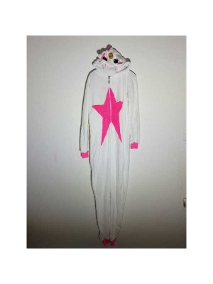 Pijama dama pufoasa model cu print multicolor Sinsay