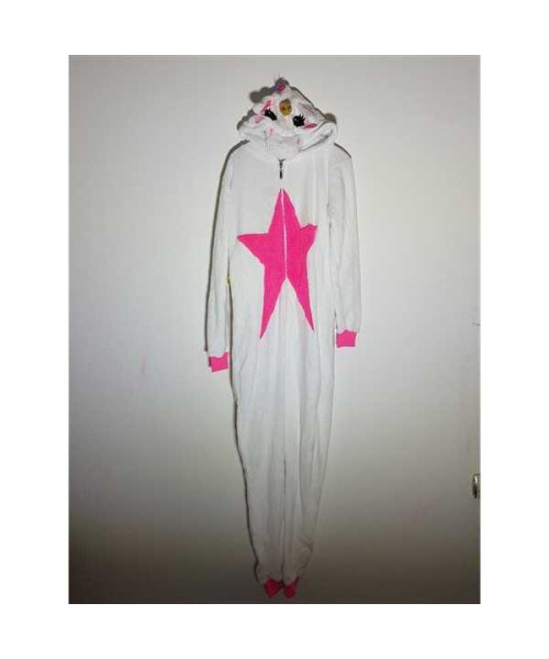 Pijama dama pufoasa model cu print multicolor Sinsay