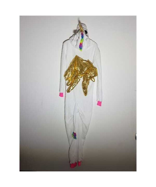 Pijama dama pufoasa model cu print multicolor Sinsay