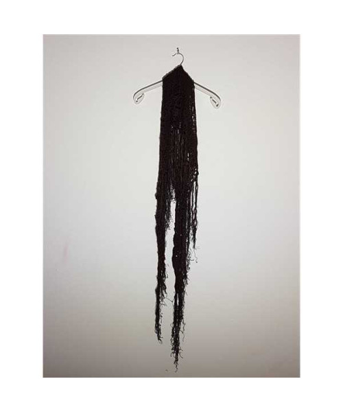 Esarfa dama tricotata model plasa cu franjuri