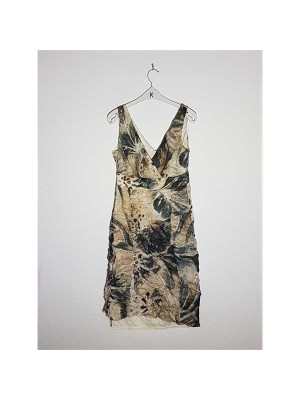 Rochita de vara fara maneci cu print deosebit YOKKO