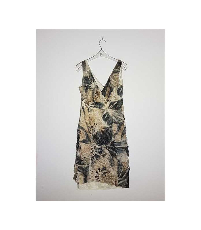 Rochita de vara fara maneci cu print deosebit YOKKO