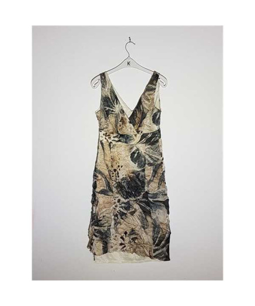 Rochita de vara fara maneci cu print deosebit YOKKO