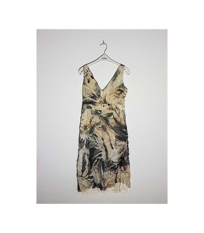 Rochita de vara fara maneci cu print deosebit YOKKO