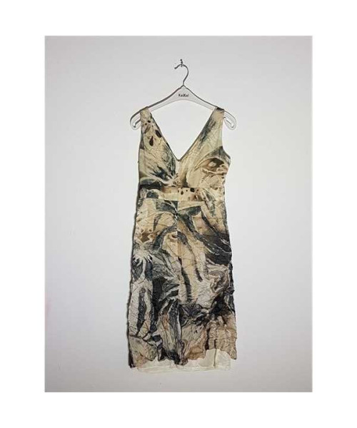 Rochita de vara fara maneci cu print deosebit YOKKO