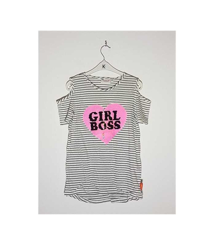 Tricou de vara pentru copii model decupat la umeri C&A