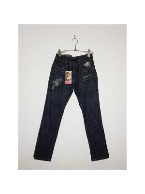 Pantaloni de blugi pentru copii accesorizati cu strasuri