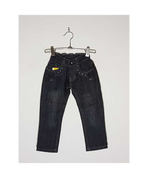 Pantaloni Jeans fetite cu strasuri la buzunare model Uni