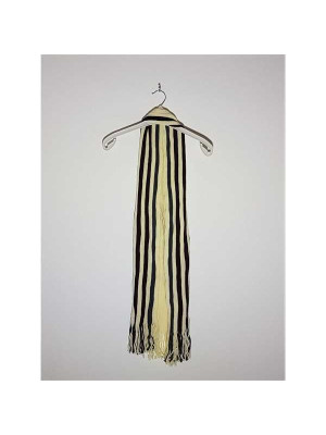 Fular dama in 2 culori model cu dungi si franjuri