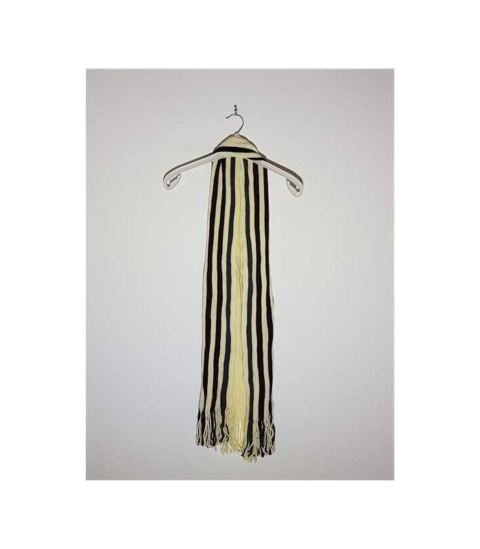 Fular dama in 2 culori model cu dungi si franjuri