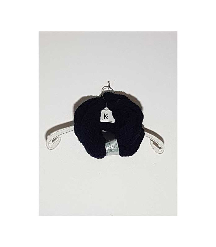 Fular dama circular culoare bleumarin Silver Star