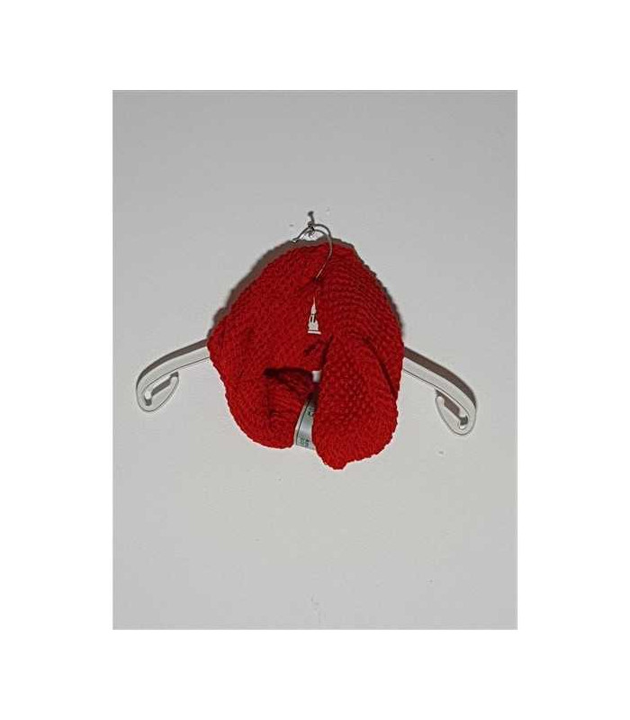 Fular dama circular culoare rosu Silver Star