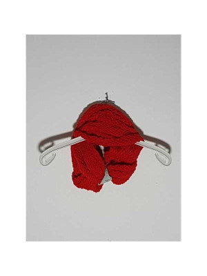 Fular dama circular culoare rosu Silver Star 2