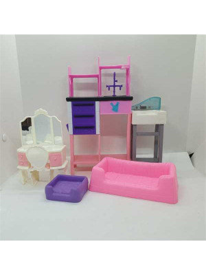 Set mobilier din plastic pentru papusi