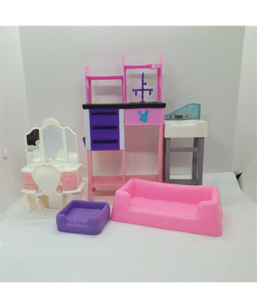 Set mobilier din plastic pentru papusi