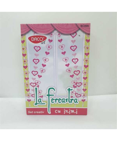 Set creativ La fereastra cu inimi