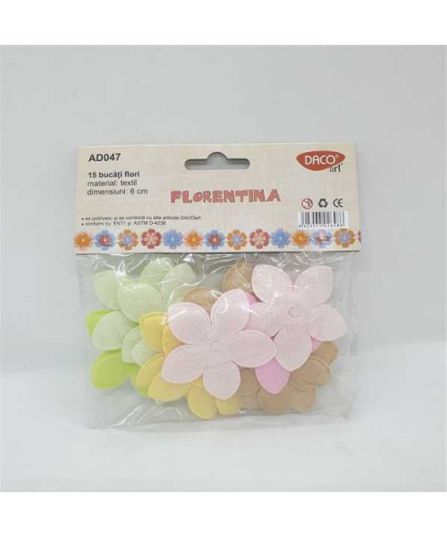 Set flori din material textil Daco