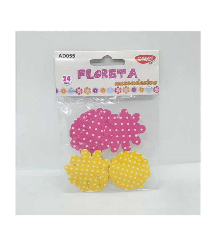 Set flori din material textil autoadezive Daco
