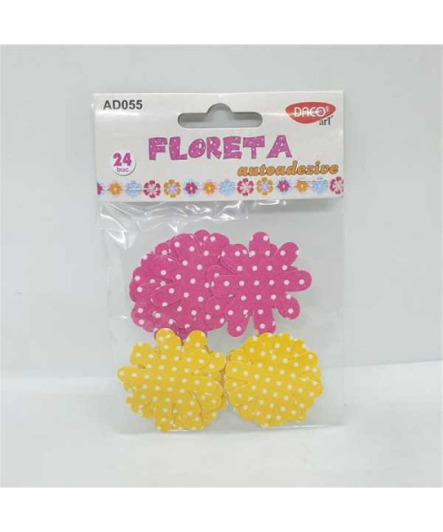 Set flori din material textil autoadezive Daco