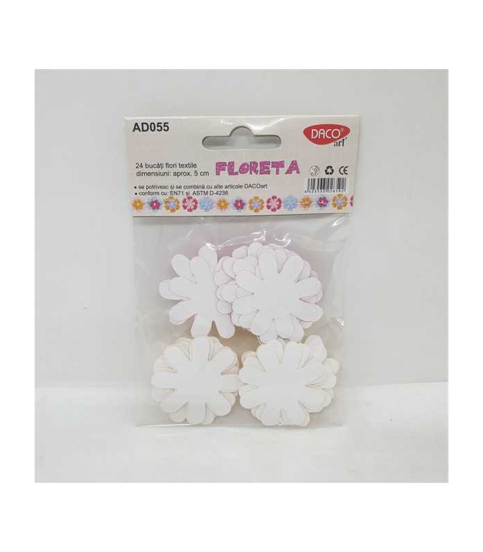 Set flori din material textil autoadezive Daco
