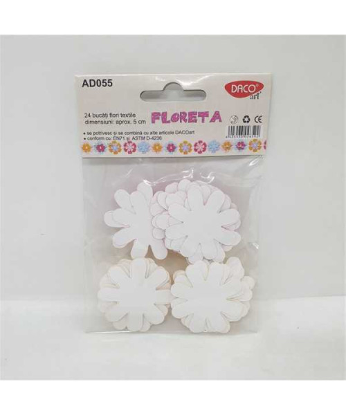 Set flori din material textil autoadezive Daco