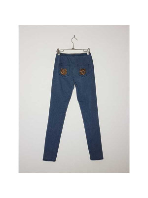 Pantaloni de blugi pentru fetite model tip colant CALZEDONIA 2