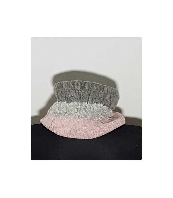 Fular circular multicolor accesorizat cu ciucuri SO CUTE