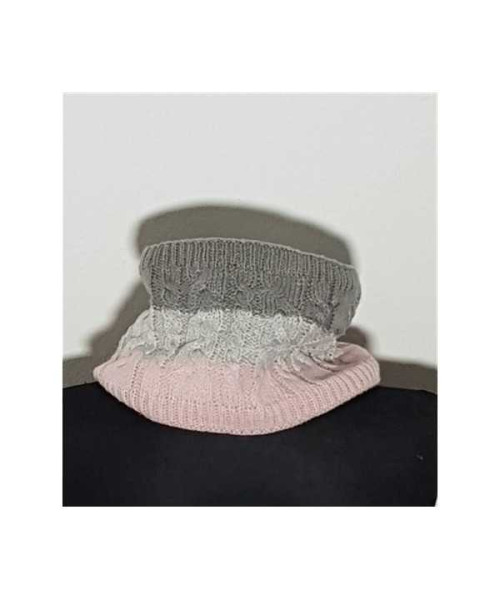 Fular circular multicolor accesorizat cu ciucuri SO CUTE