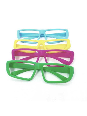 Set 4 perechi de ochelari colorati falsi fara lentila carnaval