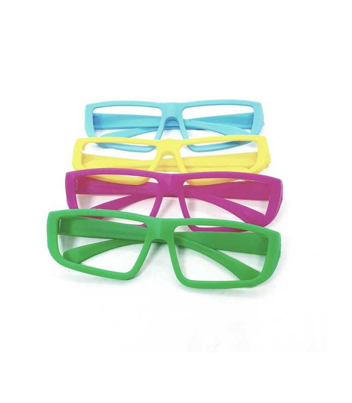Set 4 perechi de ochelari colorati falsi fara lentila carnaval