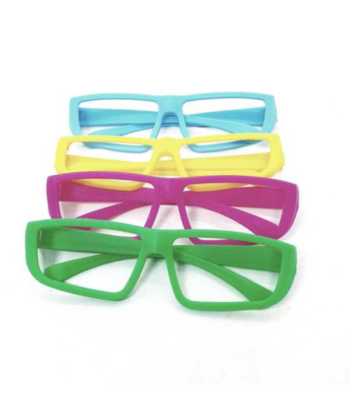 Set 4 perechi de ochelari colorati falsi fara lentila carnaval